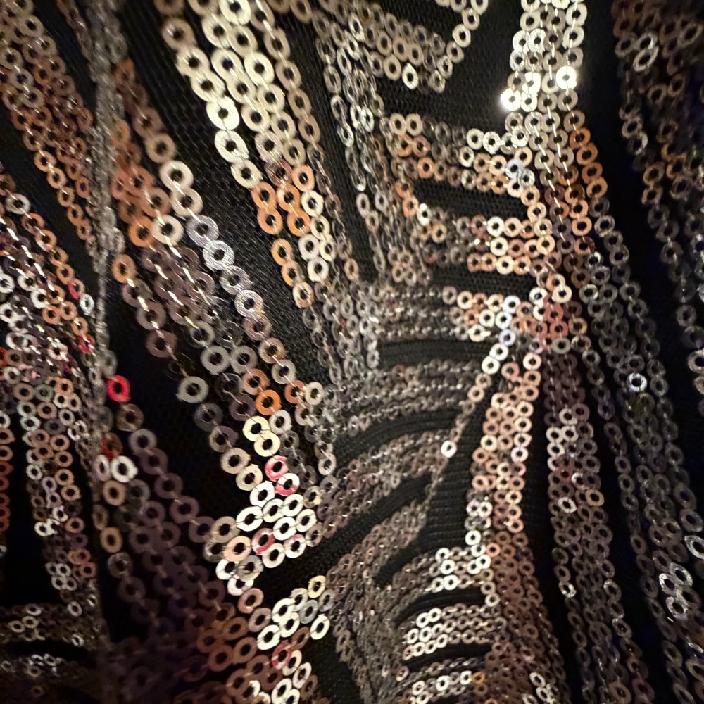 Speechless Black Dress with Rose Gold‎ Sequins - Picture 3 of 12